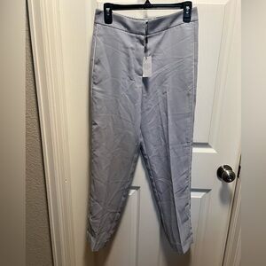 NEW REISS | Savannah Pull On Straight-Leg Trousers Pants Gray Blue Sz US 4‎
